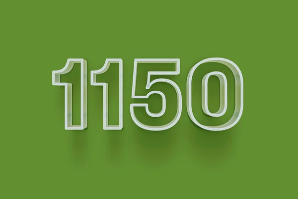 Nummer 1150 Ist Auf Grünem Hintergrund Isoliert Für Ihr Einzigartiges — Stockfoto