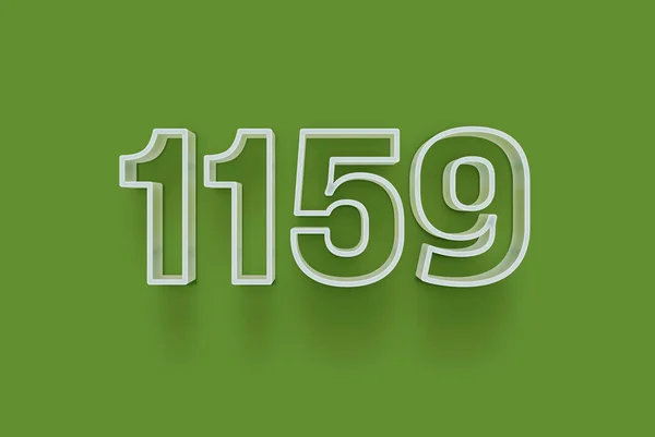 Número 1159 Está Aislado Fondo Verde Para Oferta Compra Venta — Foto de Stock