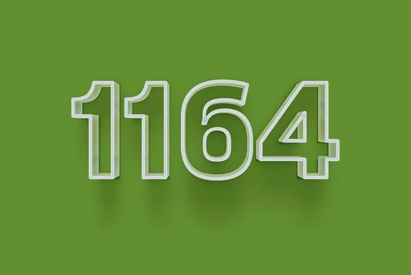 Número 1164 Isolado Fundo Verde Para Seu Único Cartaz Venda — Fotografia de Stock