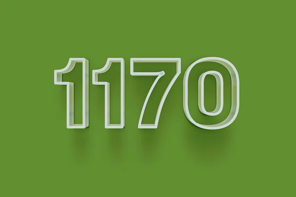 Number 1170 Isolated Green Background Your Unique Selling Poster Promo — Stock Photo, Image