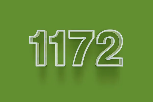 Number 1172 Isolated Green Background Your Unique Selling Poster Promo — Stock Photo, Image