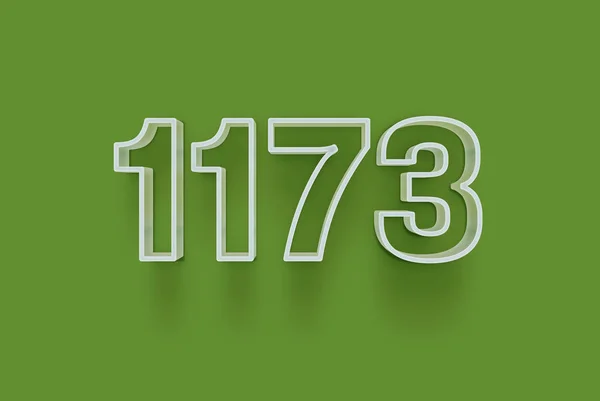 Nummer 1173 Ist Auf Grünem Hintergrund Isoliert Für Ihr Einzigartiges — Stockfoto