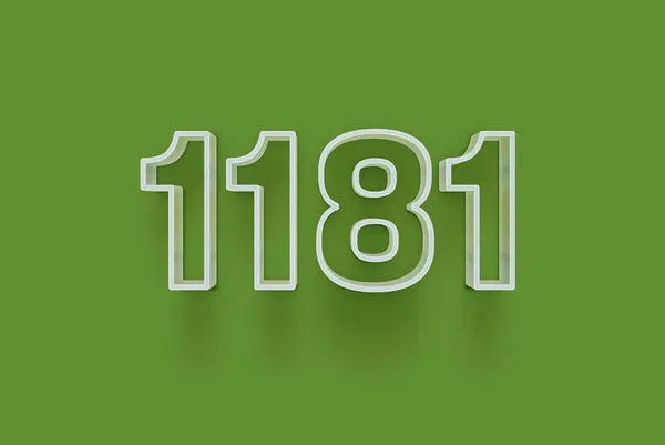 Number 1181 Isolated Green Background Your Unique Selling Poster Promo — Stock Photo, Image