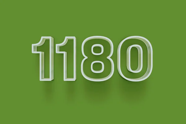 Numéro 1180 Est Isolé Sur Fond Vert Pour Votre Vente — Photo