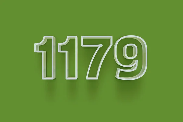 Nummer 1179 Ist Auf Grünem Hintergrund Isoliert Für Ihr Einzigartiges — Stockfoto