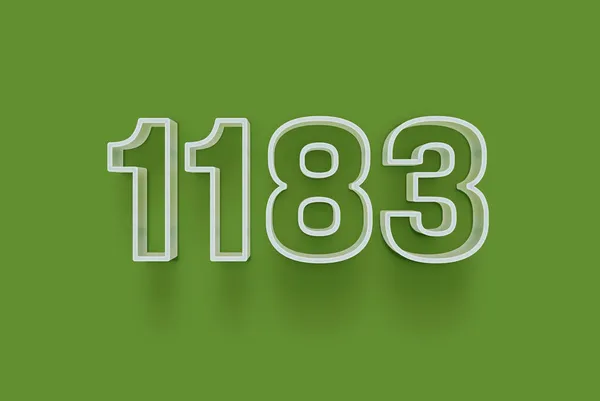 Nummer 1183 Ist Auf Grünem Hintergrund Isoliert Für Ihr Einzigartiges — Stockfoto