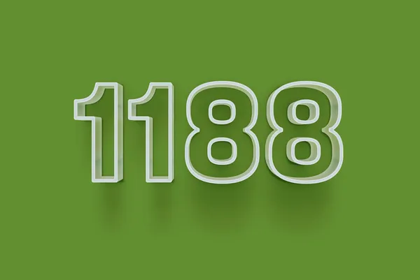 Nummer 1188 Ist Auf Grünem Hintergrund Isoliert Für Ihr Einzigartiges — Stockfoto