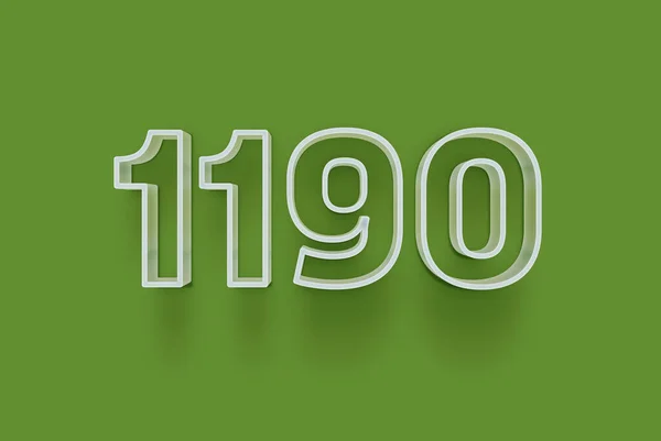 Nummer 1190 Ist Auf Grünem Hintergrund Isoliert Für Ihr Einzigartiges — Stockfoto