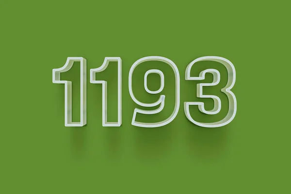 Nummer 1193 Ist Auf Grünem Hintergrund Isoliert Für Ihr Einzigartiges — Stockfoto