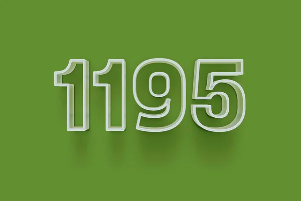 Number 1195 Isolated Green Background Your Unique Selling Poster Promo — Stock Photo, Image