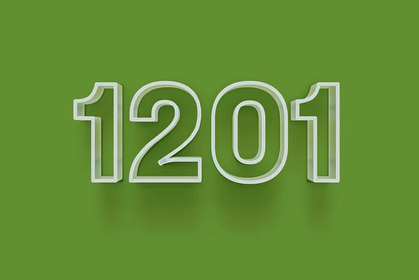Nummer 1201 Geïsoleerd Groene Achtergrond Voor Unieke Verkoop Poster Promo — Stockfoto