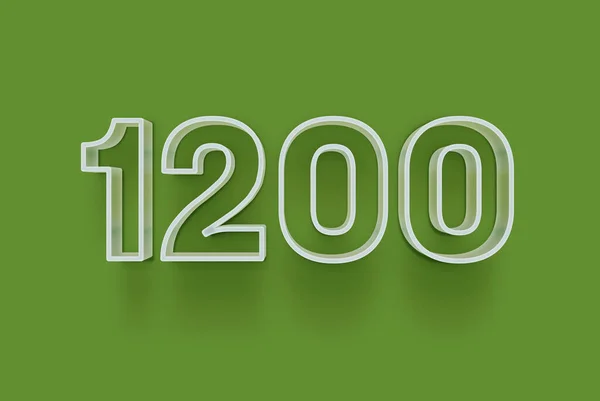 Nummer 1200 Isolerad Grön Bakgrund För Din Unika Försäljning Affisch — Stockfoto