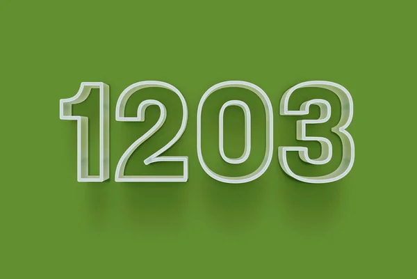 Numero 1203 Isolato Sfondo Verde Tuo Poster Vendita Unico Sconto — Foto Stock