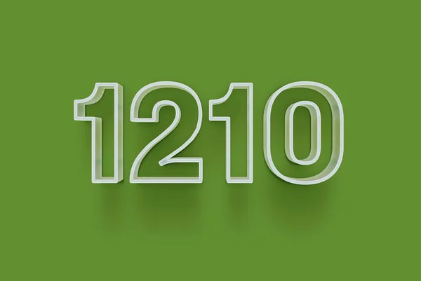 Numéro 1210 Est Isolé Sur Fond Vert Pour Votre Vente — Photo