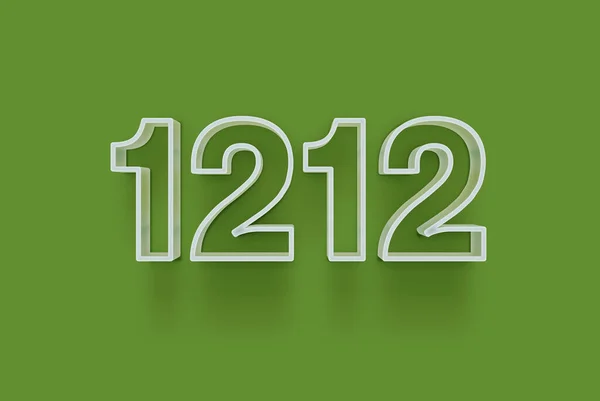 Numero 1212 Isolato Sfondo Verde Tuo Poster Vendita Unico Sconto — Foto Stock