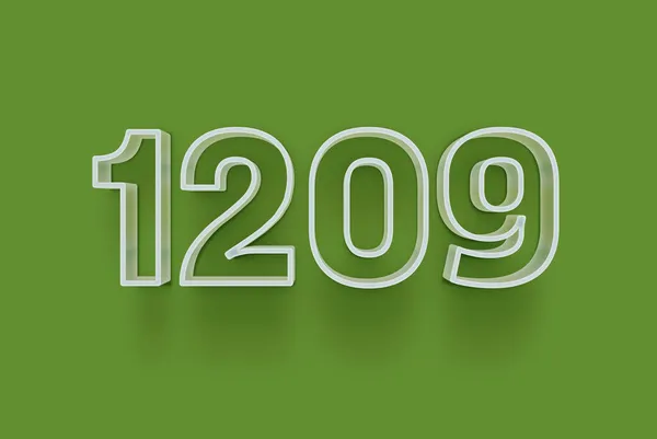 Número 1209 Está Aislado Fondo Verde Para Oferta Única Compra —  Fotos de Stock