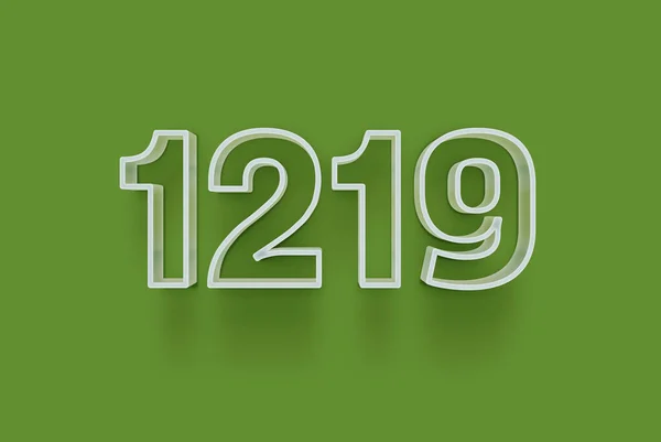 Number 1219 Isolated Green Background Your Unique Selling Poster Promo — Stock Photo, Image