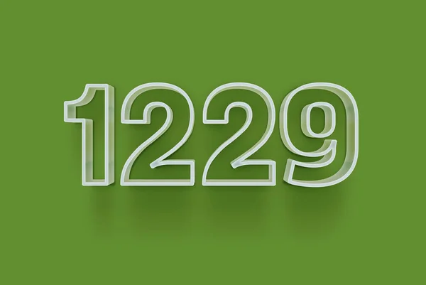Número 1229 Está Aislado Fondo Verde Para Oferta Única Venta — Foto de Stock
