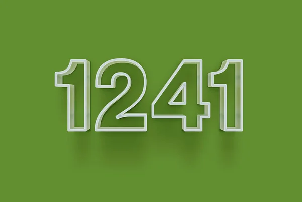 Numara 1241 Yeşil Arka Planda Eşsiz Indirimli Poster Indirimi Için — Stok fotoğraf