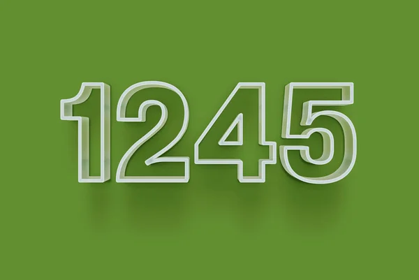 Numer 1245 Jest Izolowany Zielonym Tle Dla Unikalnej Sprzedaży Plakat — Zdjęcie stockowe
