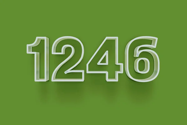 Number 1246 Isolated Green Background Your Unique Selling Poster Promo — Stock Photo, Image