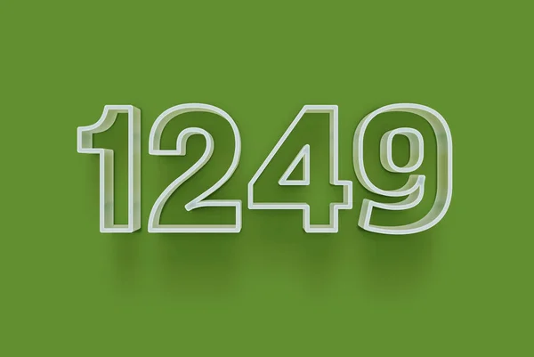 Numero 1249 Isolato Sfondo Verde Tuo Poster Vendita Unico Sconto — Foto Stock