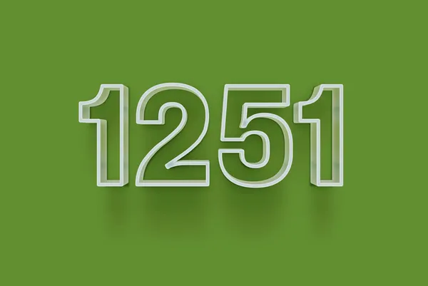 Номер 1251 Изолирован Зеленом Фоне Вашего Уникального Рекламного Плаката Скидка — стоковое фото