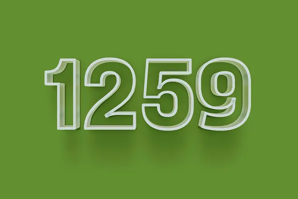 Номер 1259 Изолирован Зеленом Фоне Вашего Уникального Рекламного Плаката Скидка — стоковое фото