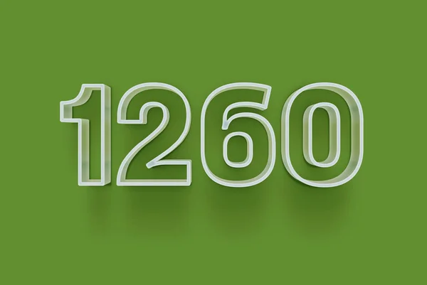 Номер 1260 Ізольований Зеленому Тлі Вашої Унікальної Продажу Плакат Промо — стокове фото