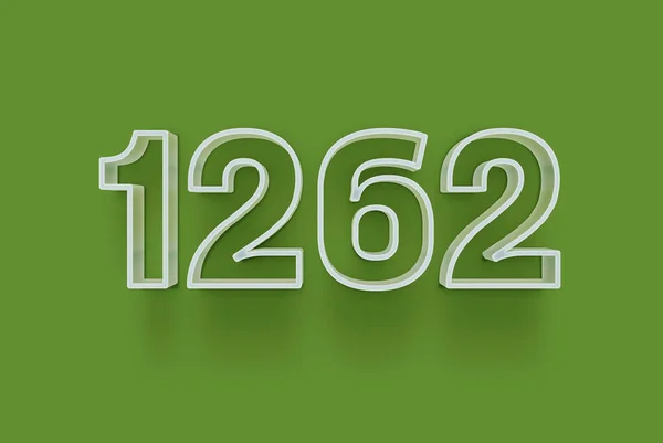 Номер 1262 Изолирован Зеленом Фоне Вашего Уникального Рекламного Плаката Скидка — стоковое фото
