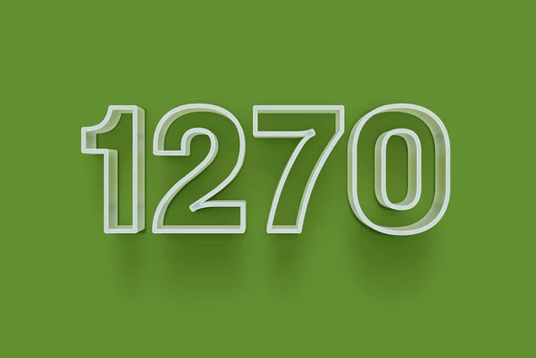 Numer 1270 Jest Izolowany Zielonym Tle Dla Unikalnej Sprzedaży Plakat — Zdjęcie stockowe