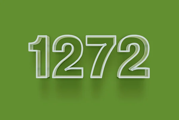 3D号码1272是隔离的绿色背景您独特的销售海报促销特价特价销售 横幅广告标签 享受圣诞 圣诞甩卖标签 优惠券等 — 图库照片