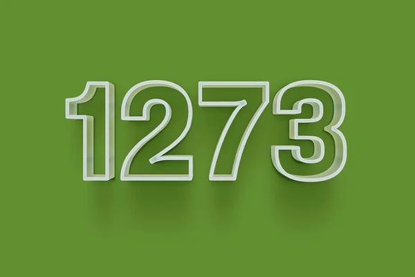 3D号码1273是隔离的绿色背景您独特的销售海报促销折扣特价特价销售 横幅广告标签 享受圣诞 圣诞甩卖标签 优惠券等 — 图库照片