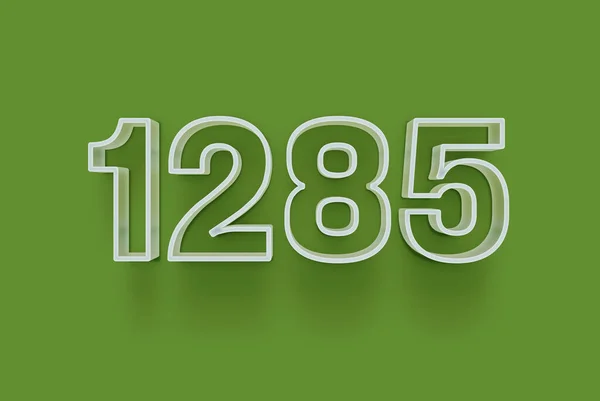 Numer 1285 Jest Izolowany Zielonym Tle Dla Unikalnej Sprzedaży Plakat — Zdjęcie stockowe
