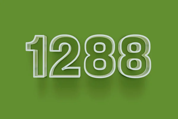 Número 1288 Está Aislado Fondo Verde Para Oferta Única Venta — Foto de Stock