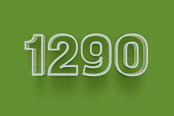 Número 1290 Isolado Fundo Verde Para Seu Único Cartaz Venda — Fotografia de Stock