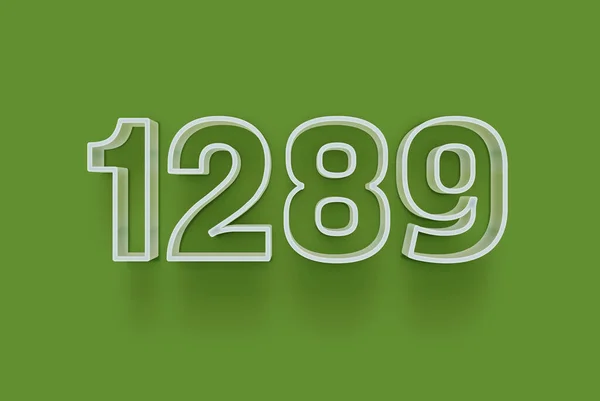 Numer 1289 Jest Izolowany Zielonym Tle Dla Unikalnej Sprzedaży Plakat — Zdjęcie stockowe
