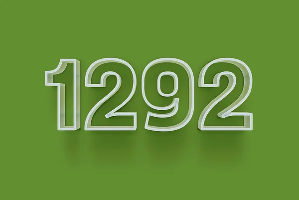 Αριθμός 1292 Είναι Απομονωμένη Πράσινο Φόντο Για Μοναδική Αφίσα Πώλησης — Φωτογραφία Αρχείου