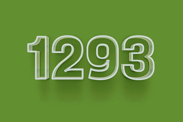 Numer 1293 Jest Izolowany Zielonym Tle Dla Unikalnej Sprzedaży Plakat — Zdjęcie stockowe