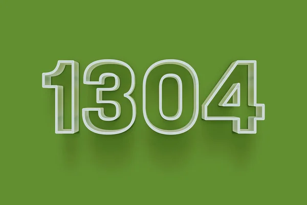 Номер 1304 Ізольований Зеленому Тлі Вашої Унікальної Продажу Плакат Промо — стокове фото