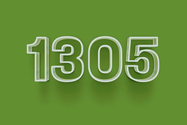 Numer 1305 Jest Izolowany Zielonym Tle Dla Unikalnej Sprzedaży Plakat — Zdjęcie stockowe