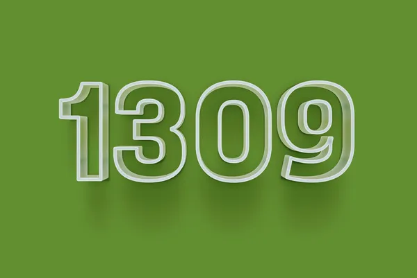 Nummer 1309 Ist Auf Grünem Hintergrund Isoliert Für Ihr Einzigartiges — Stockfoto