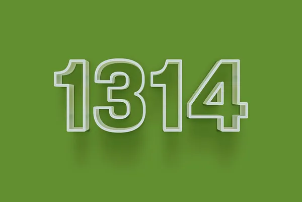 Номер 1314 Изолирован Зеленом Фоне Вашего Уникального Рекламного Плаката Скидка — стоковое фото