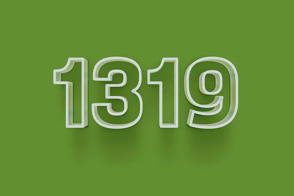 Номер 1319 Изолирован Зеленом Фоне Вашего Уникального Рекламного Плаката Скидка — стоковое фото