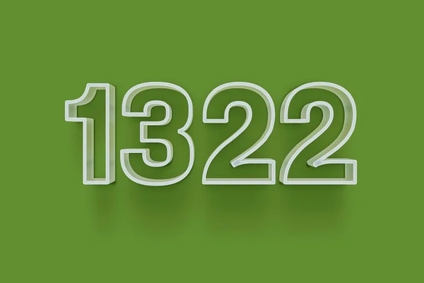 Nummer 1322 Geïsoleerd Groene Achtergrond Voor Unieke Verkoop Poster Promo — Stockfoto