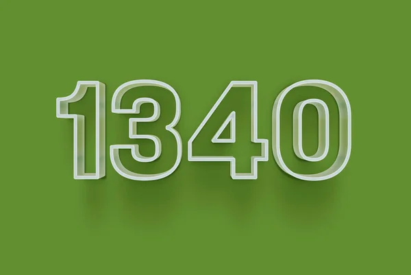 Number 1340 Isolated Green Background Your Unique Selling Poster Promo — Stock Photo, Image