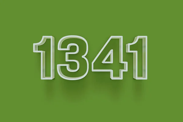 Número 1341 Isolado Fundo Verde Para Seu Único Cartaz Venda — Fotografia de Stock