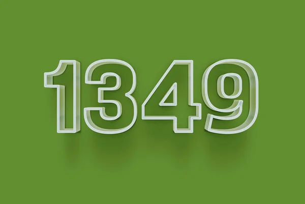 Número 1349 Está Aislado Fondo Verde Para Oferta Compra Venta — Foto de Stock