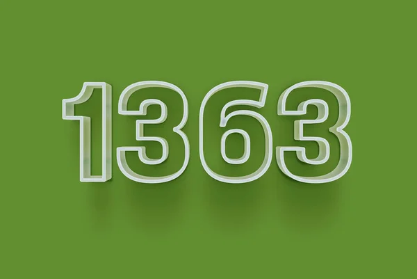 Nummer 1363 Ist Auf Grünem Hintergrund Isoliert Für Ihr Einzigartiges — Stockfoto