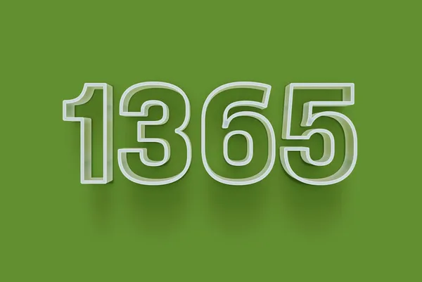Номер 1365 Изолирован Зеленом Фоне Вашего Уникального Рекламного Плаката Скидка — стоковое фото